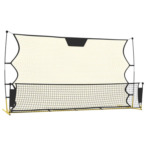 Football Rebounder Net Black And Yellow 183X85x120 Cm Polyester