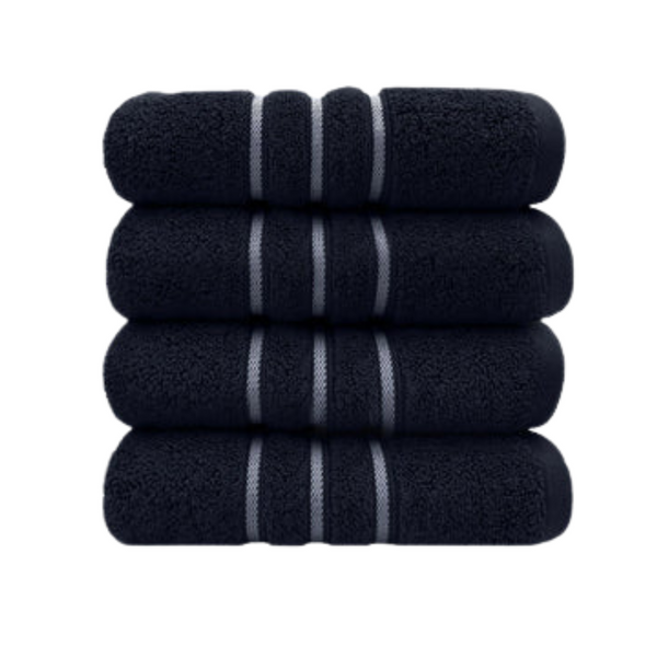 Amor Classic Dobby Stripe Super Soft Premium Cotton Hand Towel 4 Pcs