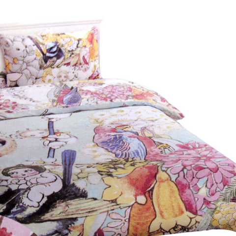 Caprice May Gibbs Gumnut Babies Licensed Quilt Cover Set Single