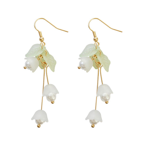 Lily Of The Valley Flower Female Earrings