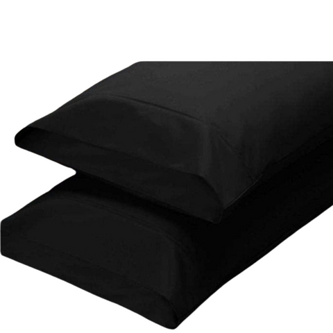 Apartmento 225Tc Fitted Sheet Set King Black Plus Pillowcases