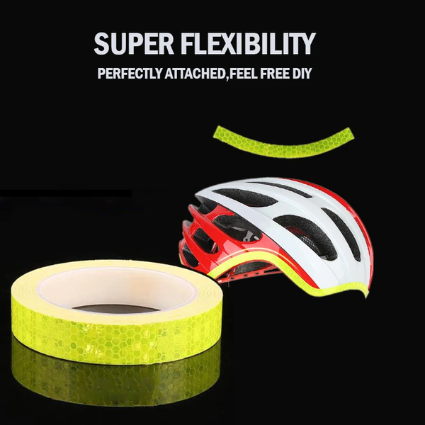 Scooter Bicycle Bike Car Motorcycle Reflective Stickers Night Riding Safety Tape Yellow