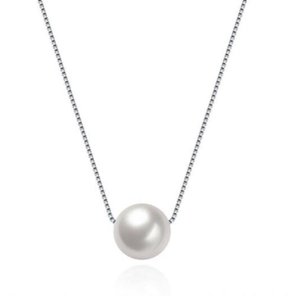 925 Sterling Silver Pearl Pendant Necklace