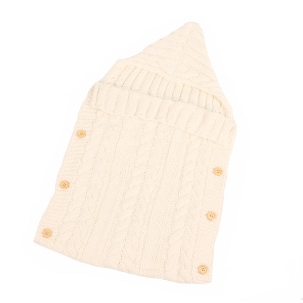 New Autumn Winter Newborn Baby Boy Girl Knit Sleeping Bag Clothes Infant Pure Color Hold Blanket
