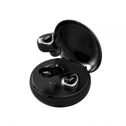 A4 Bluetooth 5.0 Wireless Headphone Mini Cordless Earbuds Sport Headset Black
