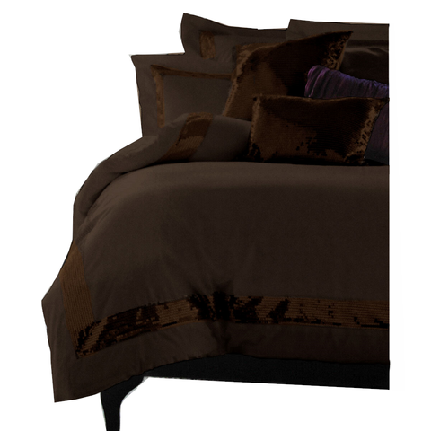 Accessorize Sequins Chocolate Quilt Cover Set Queen