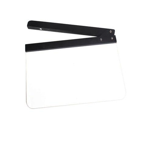Acrylic Clapboard Dry Erase Director Film Movie Clapper Board Slate 9.6 11.7