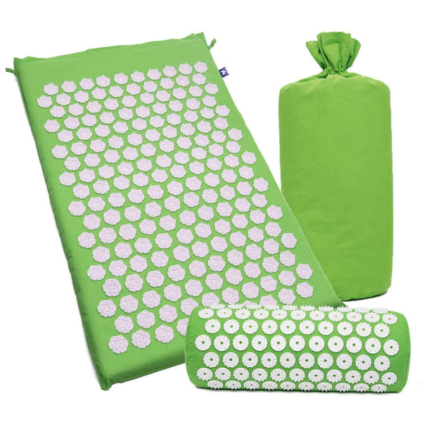 Acupressure Massage Pillow Set Yoga Mat For Relieves Stress Back Neck Sciatic Pain
