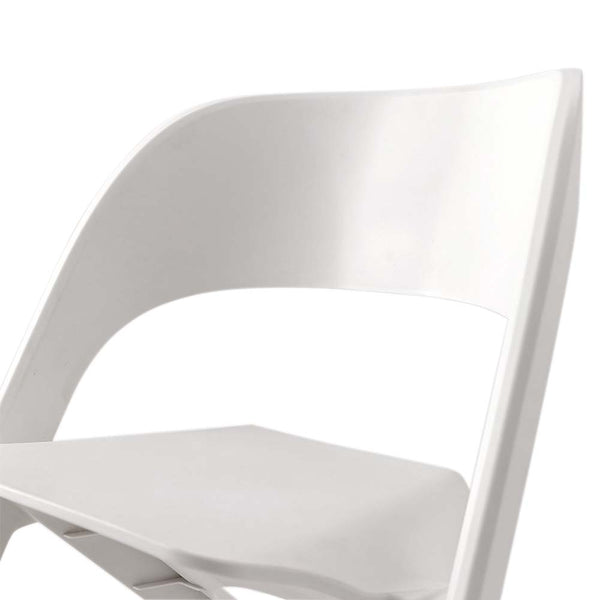 Artissin Set Of 4 Dining Chairs Office Cafe Lounge Seat Stackable Plastic Leisure White