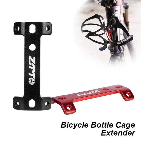 Aluminum Alloy Double Headed Bicycle Bottle Cage Extender Mountain Bike Water Holder Red