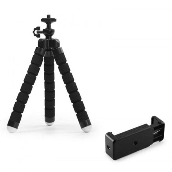 Portable Adjustable Tripod Stand Holder Black