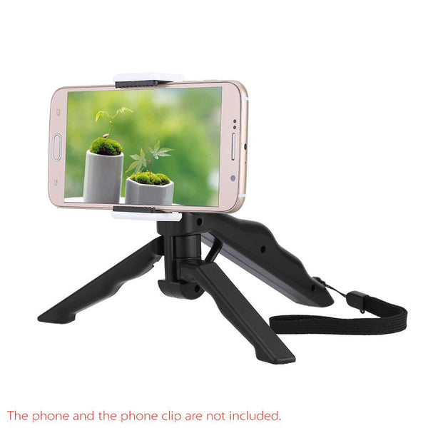 2In1 Mini Portable Folding Table Top Tripod Stand Handheld Grip For Gopro Hero 4 3 Dc Dslr Slr Camera Smartphone Black