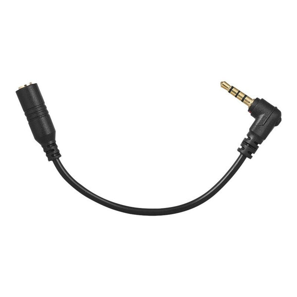 Ey S04 3.5Mm 90 Degree Right Angled Microphone Adapter Cable Black