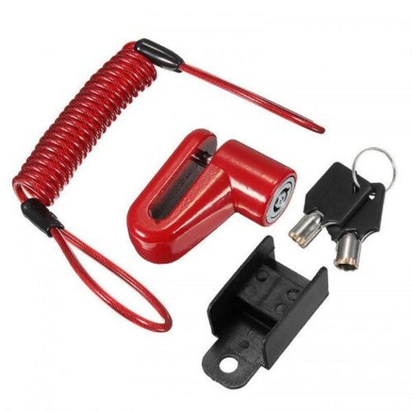 Anti Theft Disc Brakes Lock With Steel Wire For Xiaomi M365 Electric Scooter Red