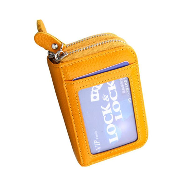 Anti-Magnetic Organ Card Case Holder Rfid Coin Purse Credit Wallet