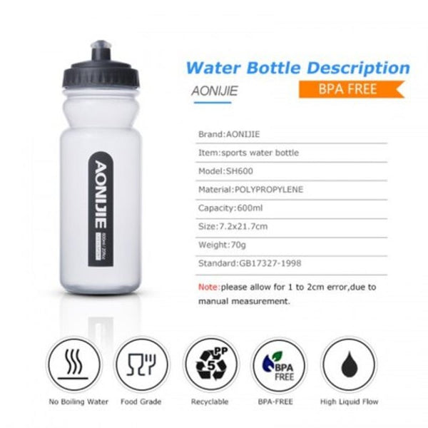 Sh600 600Ml Sports Squeeze Bicycle Water Bottle Kettle For Running Cycling Hydration Pack