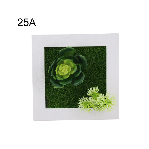Artificial Flower Succulent Plant Wall Frame Living Room Wedding Party Decor