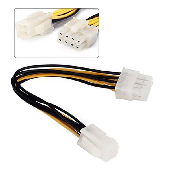 4 Pin Male To 8 Female Eps Power Cable Cord Adapter Cpu Supply