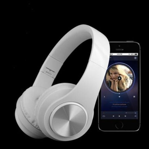 B3 Wireless Stereo Headset With Mic Support Tf Card White