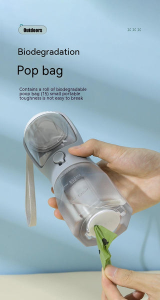 Dog Water Cup Drinking Food Garbage Bag Three-In-One Portable Small Multi-Functional Pet Cups Pets Supplies