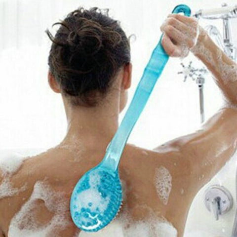 Bath Brush Long Handle Massage Light Sky Blue
