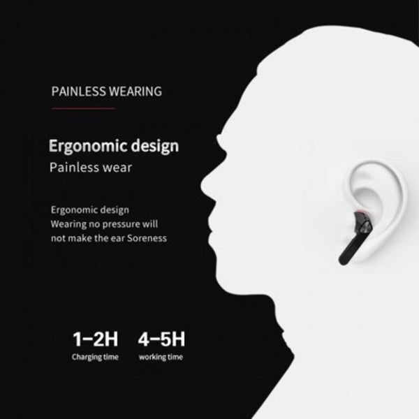 Be36 Wireless Bluetooth 5.0 Earphone Touch Control Auto Pairing Mini Earbuds With Charging Box Black