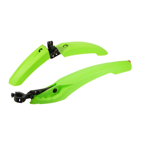 Bicycle Fender Mtb Mountain Bike Cycling Front Rear Led Mudguard Set Durable Guards With Tail Light Green