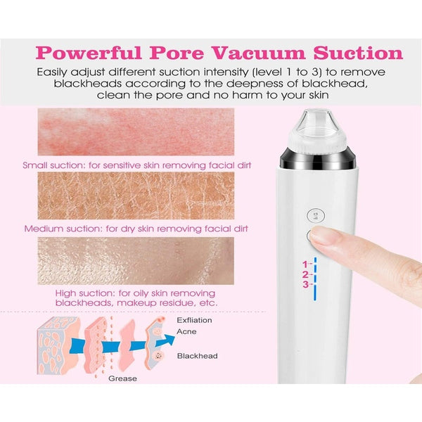 Blackhead Remover Vacuum Wifi 5.0Mp Visual Pore 20X Magnification Usb Rechargeable Electric Suction Facial Acne Extractor Tool