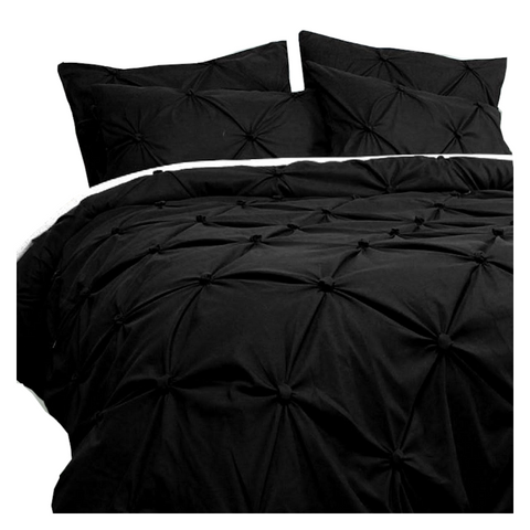Bloomington Puffy Quilt Cover Set Black