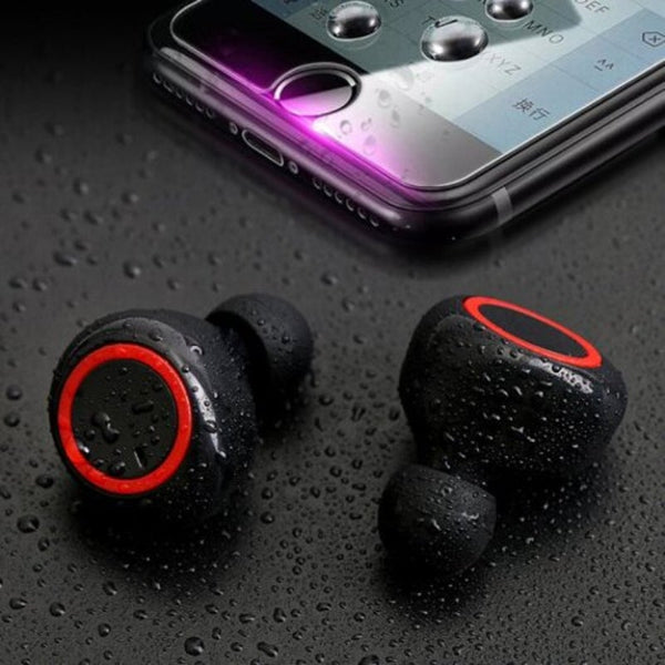 Bluetooth 5.0 Hd Wireless Headphone Sport Earphones Noise Reduction Waterproof Earbud Grey Black