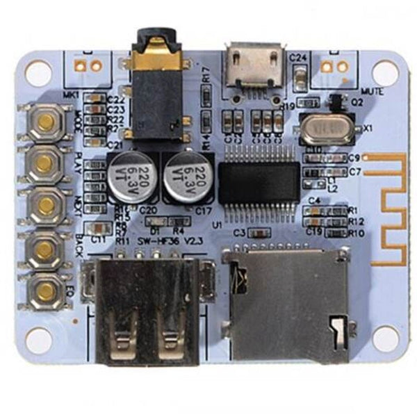 Bluetooth Audio Receiver Digital Amplifier Board With Usb Port Tf Card Slot Decoding Play Durable Electric Modules Boards White