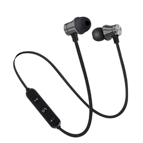 Bluetooth Headset Sports Hands Free Wireless With Microphone Black