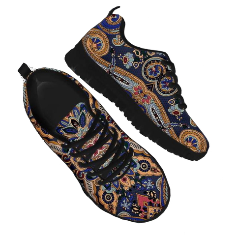 Bohemia Mandala Flower Print Boho Casual Lace Up Sneakers For Women
