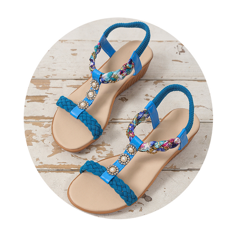Bohemian Braided Sandals Summer Beach Shoes Women