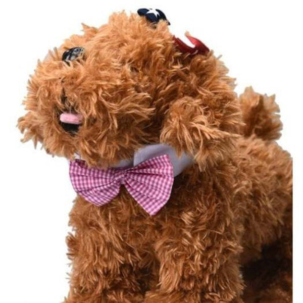 Bowknot Style Cotton Dog Cat Pet Tie Hot Pink