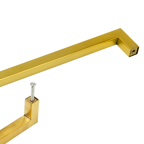 Brushed Brass Drawer Pulls Kitchen Cabinet Handles - Gold Finish 192Mm