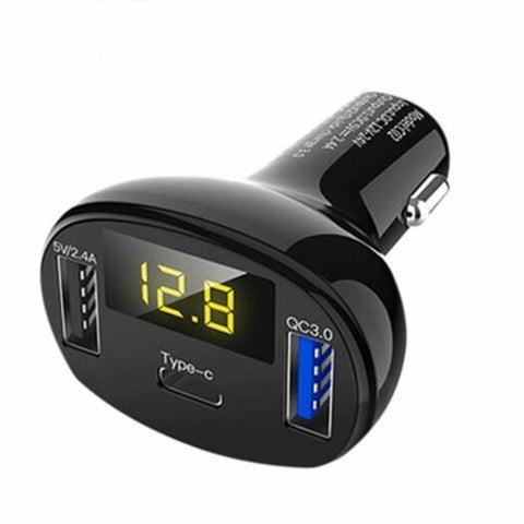 C02 Car Mp3 Bluetooth Player Fm Transmitter Handsfree Call Qc3.0 Charger Dual Usb