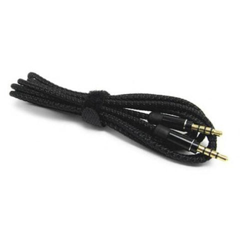 3.5Mm Male To Aux Connector Four Section Audio Cable 150Cm Black