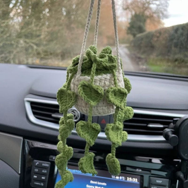 Creative Car Plant Shape Wool Hanging Ornaments