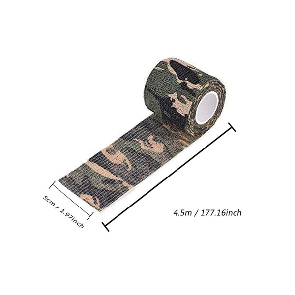Adhesive Bandage Athletic Tape 5Cm X 4.5M Camouflage Sports Light Green