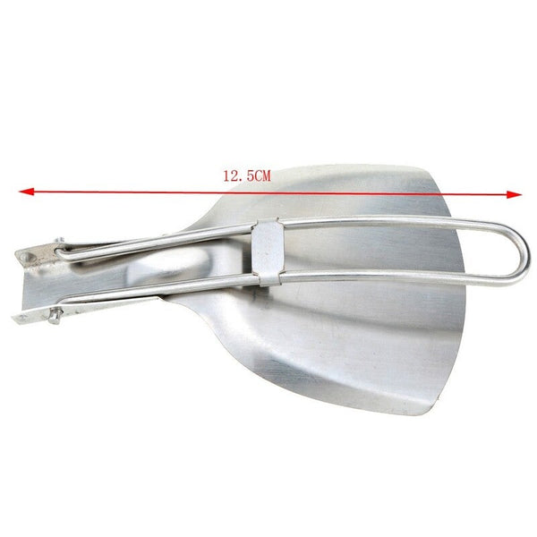 Outdoor Foldable Stainless Steel Picnic Cookware Spatula Camping Supplies