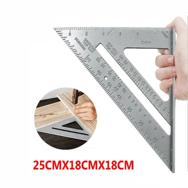 Drawing Tool Triangle Ruler Carpenter Square Measurement 45 90 Aluminum Alloy
