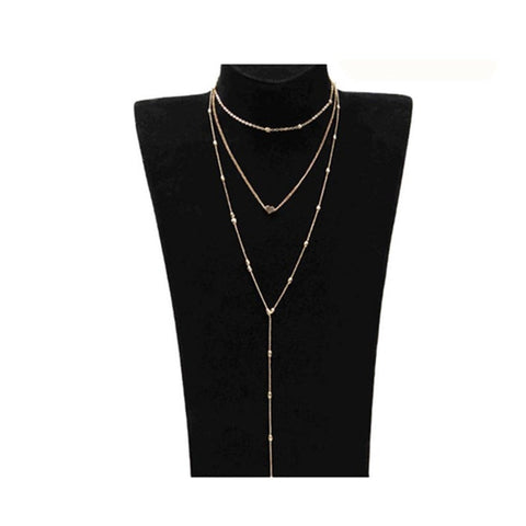 Chic Bohemian Beads And Heart Multilayer Long Necklace