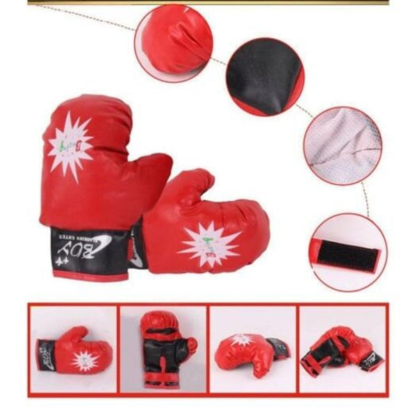 Children Boxing Gloves Punch Mitt Fitness Exercise Toy And