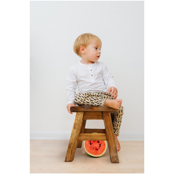 Children's Chair Stool Wooden Frog Face Theme