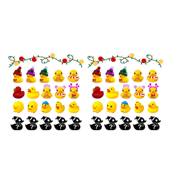 Christmas 24 Days Countdown Advent Calendar With Rubber Ducks And Accessory