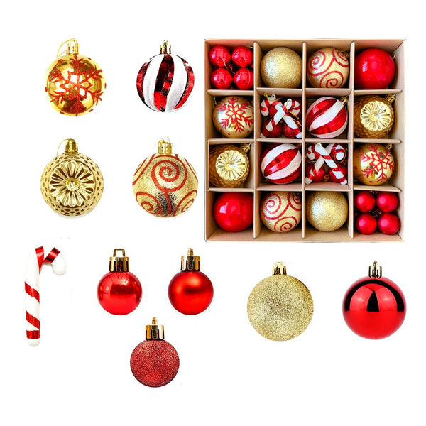Christmas Ball Ornaments Tree Decoration Box Gift Glittering