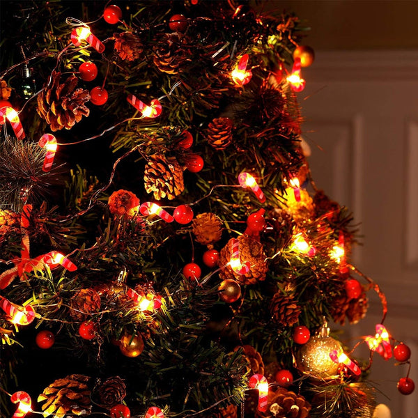 Christmas Candy Cane String Fairy Lights Led Holiday Xmas Decoration
