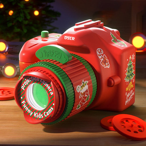 Christmas Projector Camera Children Cartoon Light Up Santa Claus Pattern Projection Toys