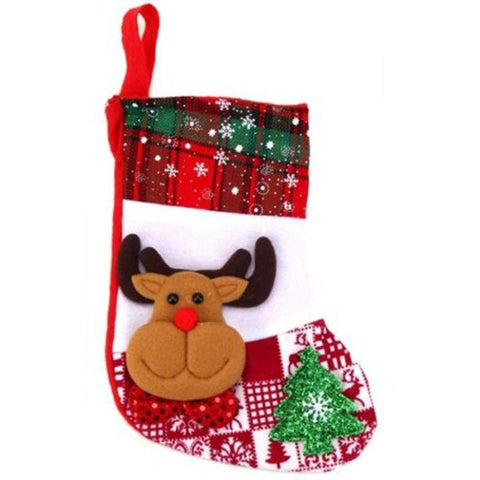 Christmas Stocking Tree Pendant Children's Candy Gift Bag Snowflake Socks Multi Older Man